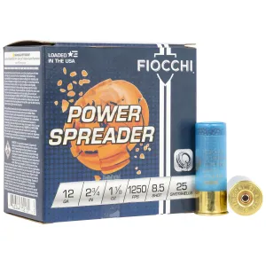 Fiocchi 12SSCX85 Exacta Target Power Spreader 12Gauge 2.75 in 1 1/8oz 8.5Shot 25 Per Box/10 Case, Shotgun Shells
