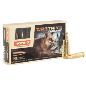 Norma Ammunition 20157372 Dedicated Hunting Varmint 22-250Rem 55gr Poly Tip 20 Per Box/10 Case, Centerfire Rifle Ammo