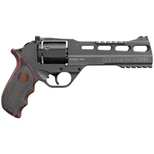 Chiappa Firearms Charging Rhino, Gen II, Revolver, Double Action Only, 9MM, 6 in Barrel, Aluminum, Black Slate Cerakote Finish, Laminate Grips, Fiber Optic Front Sight, Adjustable Rear Sight, 6 Rounds 340.314