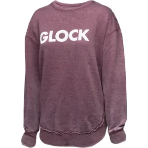 Glock AP95896 Women's Retro Fleece Maroon Long Sleeve Small Cotton/Polyester