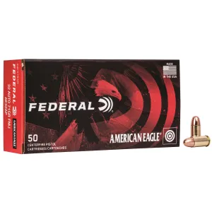 Federal AE32AP American Eagle 32ACP 71gr Full Metal Jacket 50 Per Box/20 Case Centerfire, Handgun Ammunition
