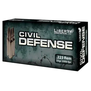 Liberty Ammunition LACD223019 Civil Defense 223 Rem 55 gr Hollow Point Boat Tail 20 Per Box/ 50 Cs