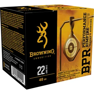 Browning B194122400 BPR Performance 22LR 40gr Lead Round Nose 400 Per Box/4 Case Rimfire Ammunition