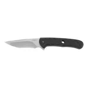 CRKT 7160 Intention 3.53 in Folding Drop Point Plain Stonewashed 8Cr13MoV SS Blade/Black G10 Handle Includes Pocket Clip