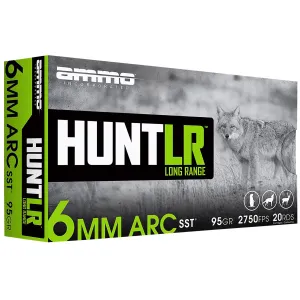 Ammo Inc 6ARC095SSTA20 Hunt Long Range 6mmARC 95gr Super Shock Tip 20 Per Box/10 Case, Centerfire Rifle Ammo