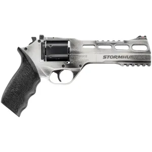 Chiappa Firearms Rhino 60DS STORMHUNTER Revolver, Double Action/Single Action, 9MM, 6 in Barrel, Alloy, White, Black Walnut Grips, Fiber Optic Front Sight, Adjustable Rear Sight, 6 Rounds, 3 Moon Clips 340.334