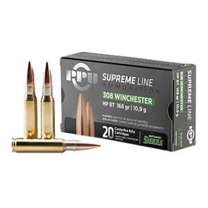 TR&Z PPMK308 Supreme Line 308 Win 168 gr Sierra MatchKing BTHP 20 Per Box/ 10 Case, Centerfire Rifle Ammo
