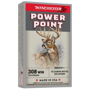 Winchester X3085 Power-Point 308Win 150gr 20 Per Box/10 Case Centerfire, Rifle Ammunition
