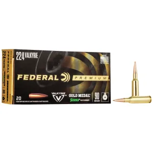 Federal GM224VLKTMK Gold Medal 224 Valkyrie 77 gr Tipped MatchKing 20 Bx/ 10 Cs