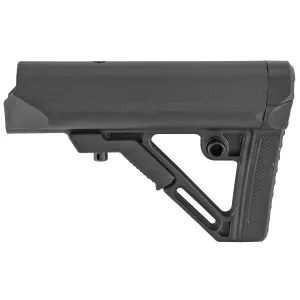 Leapers, Inc. - UTG Model 4 Combat Ops S1, Stock, Ambidextrous Sling Loop and Reversible QD Sling Swivel Housing, Polymer Stock Only, Black Finish RBUS1BMS