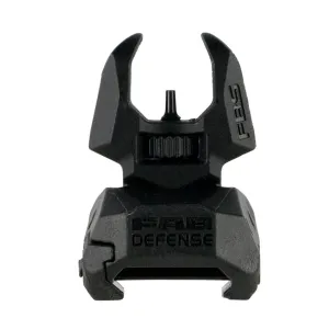FAB Defense FXFBS Front Back-Up Sight for AR-15/ M16/ M4 Low Folded Profile Spring-Locked Deployment Black Polymer & Metal