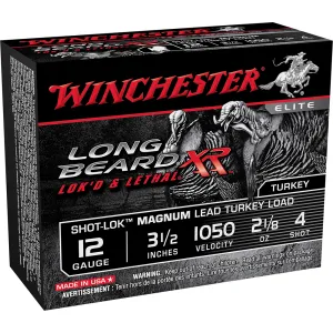 Winchester Ammo STLB12LM4 Long Beard XR Shot-Lok Magnum 12 Gauge 3.50 in 2 1/8 oz 4 Shot 10 Per Box/ 10 Case