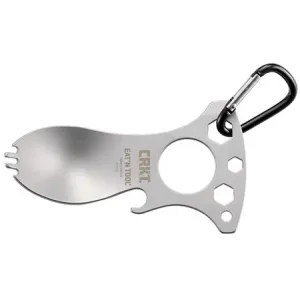 CRKT 9100C Eat'N Tool Silver Bead Blasted 3CR13 Steel 6.13 in Long XL