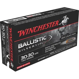 Winchester SBST3030 Ballistic Silvertip 30-30Win 150gr Rapid Controlled Expansion Polymer Tip 20 Per Box/10 Case Centerfire, Rifle Ammunition
