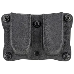 DeSantis Gunhide A87KJEEZ0 Quantico Double Mag Pouch OWB 9mm, 40 S&W 1.5 in Belt Black Kydex