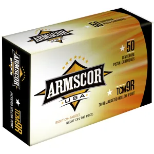 Armscor 22TCM9R, 39 Grain, Jacketed Hollow Point, 50 Round Box FAC22TCMNR-1N