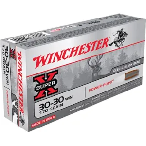 Winchester X30303 Power-Point 30-30Win 170gr 20 Per Box/10 Case Centerfire, Rifle Ammunition