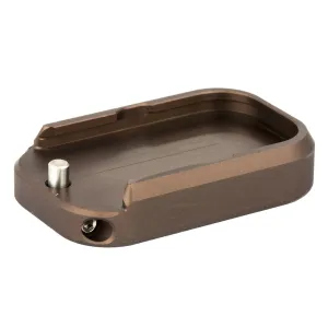 Taran Tactical Innovation Base Pad For Glock +0 GBP940-6S, 9/40 Double Stack, Coyote Bronze Finish GBP940-6S
