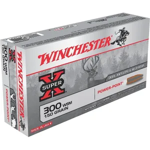 Winchester X300WSM1 Super X 300WSM 150gr Power Point 20 Per Box/10 Case Centerfire, Rifle Ammunition