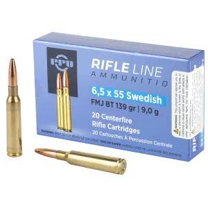 Prvi Partizan Rifle PP6SWF, 6.5X55 Swedish, 139 Grain, Full Metal Jacket, 20 Round Box PP6SWF