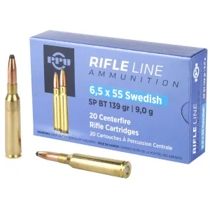 Prvi Partizan Rifle PP6SWS, 6.5X55 Swedish, 139 Grain, Soft Point, 20 Round Box PP6SWS