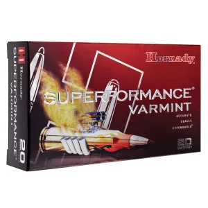 Hornady 83204 Superformance Varmint 204Ruger 32gr Hornady V Max 20 Per Box/10 Case Centerfire, Rifle Ammunition