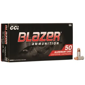 CCI 3501 Blazer 25ACP 50gr Total Metal Jacket 50 Per Box/20 Case Centerfire, Handgun Ammunition