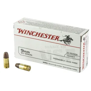 Winchester Ammunition USA Frangible Lead Free USA9F, 9MM, 90 Grain, 50 Round Box USA9F