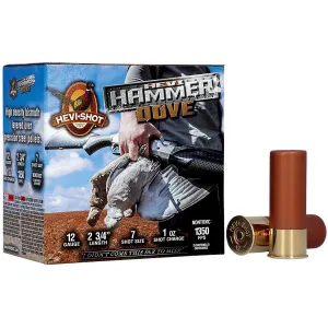 HEVI-Shot HS29138 HEVI-Hammer Dove 12Gauge 2.75 in 1oz Steel/Bismuth 7Shot 25 Per Box/10 Case, Shotgun Shells