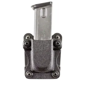 DeSantis Gunhide A86KJEEZ0 Quantico Single Mag Pouch OWB Diamondback DB 9/40 Single Stack 1.5 in Belt Black Kydex