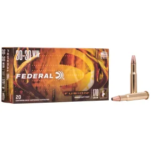 Federal F3030FS2 Fusion 30-30Win 170gr Bonded Soft Point 20 Per Box/10 Case Centerfire, Rifle Ammunition