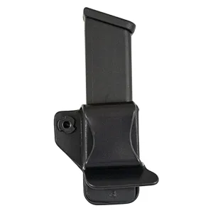 Comp-Tac C62104000RBKN Single Mag Pouch OWB Black Kydex Belt Clip Compatible w/Double Stack/Most Glock Belts 1.50 Wide Left Hand