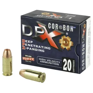 CorBon Deep Penetrating X Bullet DPX45160, 45ACP, 160 Grain, Barnes X, +P, 20 Round Box DPX45160