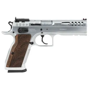 Tanfoglio IFG TFSTOCKM40 Defiant Stock Master LG 40 S&W 14+1 4.75 in Hard Chrome Steel/Wood Grip, Pistol