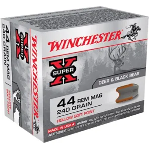 Winchester Ammo X44MHSP2 Super X 44 Rem Mag 240 gr Hollow Soft Point 20 Per Box/ 10 Case