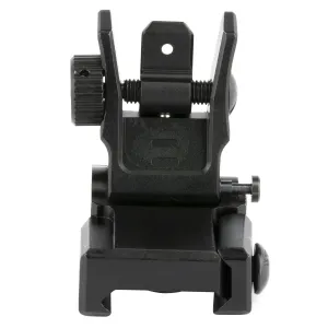 Leapers, Inc. - UTG Sight, Flip-Up Rear Sight, Low Profile, Fits Picatinny, with Dual Aiming Aperture, Black Finish MNT-955