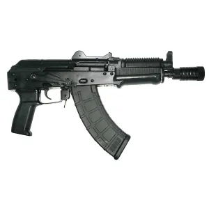 Riley Defense Krinkov, AK Pistol, Semi-auto, 556 NATO, 8.5 in Barrel, Matte Finish, Black, Polymer Pistol Grip, Adjustable Sights, Manual Safety, 30 Rounds, 1 Mag, Includes Plugged and Pinned 4.5MM Side Folding Trunion Without Stock RAK556-KRINK-WSF