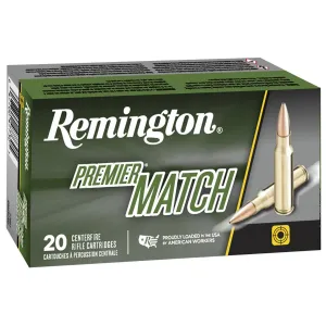 Remington Ammunition 22106 Premier Match 223 Rem 62 gr Hollow Point Match (HPM) 20 Per Box/ 10 Cs