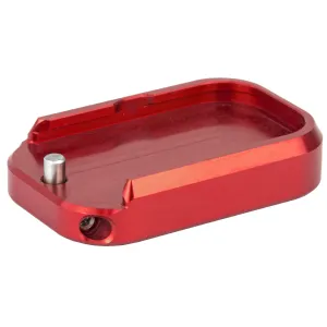 Taran Tactical Innovation Base Pad For Glock +0 GBP940-3S, 9/40 Double Stack, Red Finish GBP940-3S
