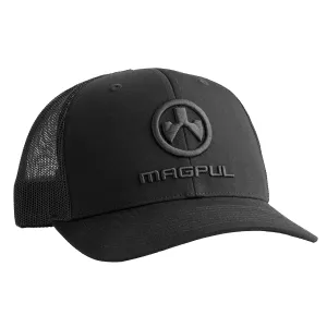 Magpul MAG1261001 Covert Trucker Hat Black Adjustable Snapback OSFA Magpul Logo