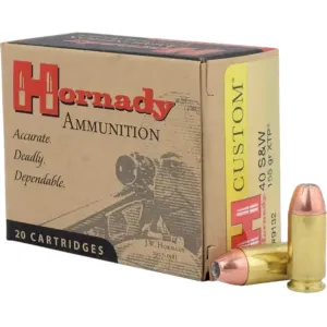 Hornady 9132 Custom 40S&W 155gr Hornady XTP Hollow Point 20 Per Box/10 Case Centerfire, Handgun Ammunition