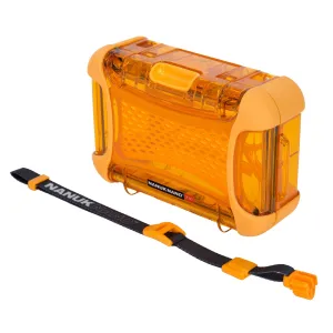 Nanuk 3300003 Nano 330 Water-Resistant Orange Polycarbonate Material with PowerClaw Latches 6.70 in L x 3.80 in W x 1.90 in H Interior Dimensions Includes Carry Strap