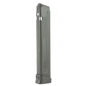 SGM Tactical Magazine, 9MM, 33 Rounds, Fits Glock 17, Polymer, Black SGMT9G33R