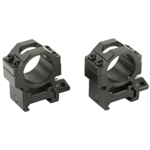 Leapers, Inc. - UTG Pro Max Strength, Rings, Fits Picatinny, 1 in Medium, 2 piece, Black Finish RG2W1154