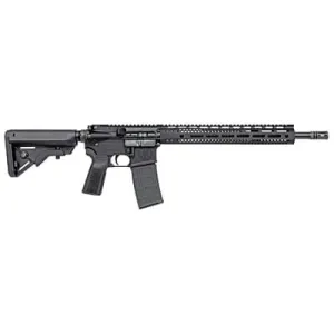 WATCHTOWER Firearms 15M, Semi-auto Rifle, AR, 556 NATO, 14.5 in Barrel with Pinned Silencer Co ASR Muzzle Device (16 in OAL), Anodized Finish, Black, Mid Length Gas System, 13.7 in Free Float M-LOK Ha