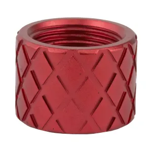 Backup Tactical Hash Marks HASH-RED, Pistol Thread Protector, Red Finish, 1/2 x 28 RH HASH-RED