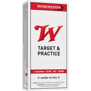Winchester Q3174 USA 7.62x39mm 123gr Full Metal Jacket 20 Per Box/10 Case Centerfire, Rifle Ammunition