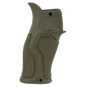 FAB Defense FXGRADUSG Gradus Ergonomic Rubberized, Pistol Grip for AR-15/ AR-10/ M16/ M4/ SR-25 15 Reduced Angle OD Green Reinforced Polymer Core
