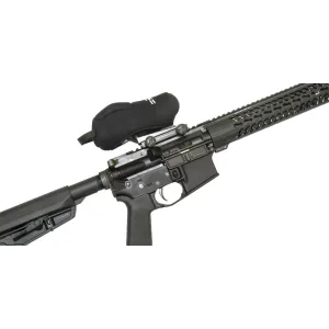 Scopecoat 12HE24BK Holographic/Electronic Scope Cover Black Neoprene/Nylon Laminate Size 24 Slip On Fits Trijicon ACOG TA-01 NSN (4x32 w/iron sights)