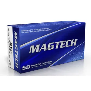 Magtech 40G Range/Training 40S&W 165gr Full Metal Jacket Flat Nose 50 Per Box/20 Case Centerfire, Handgun Ammunition